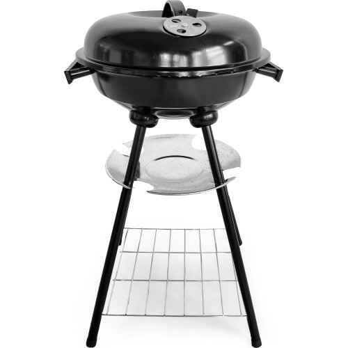 Garden grill with lid and ash pan