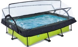Бассейн EXIT Lime 220x150x65 см с куполом и фильтр-насосом – зелёный