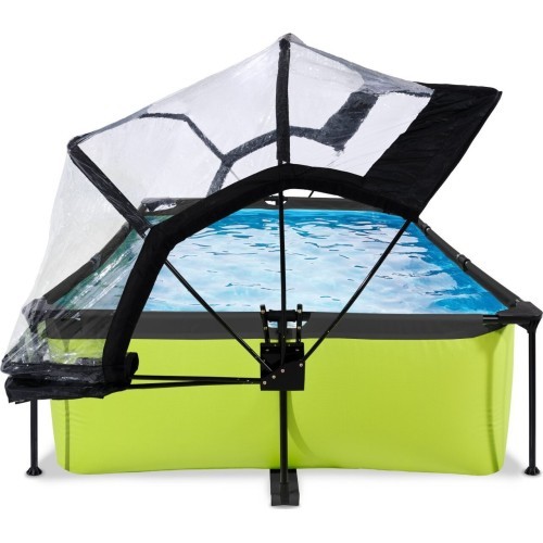 EXIT Lime pool 220x150x65cm with dome and filter pump - green