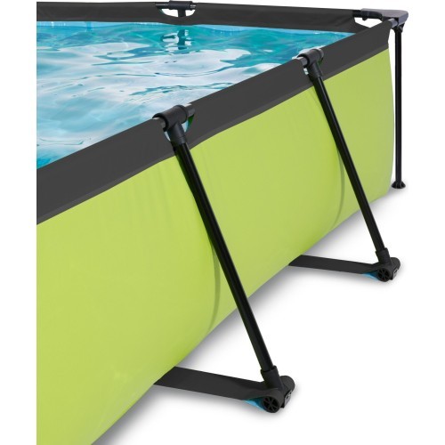 Бассейн EXIT Lime 220x150x65 см с куполом и фильтр-насосом – зелёный