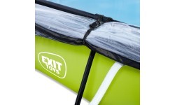 Бассейн EXIT Lime 220x150x65 см с куполом и фильтр-насосом – зелёный
