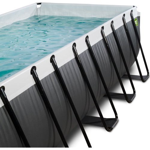 EXIT Black Leather pool 540x250x122cm with filter pump - black