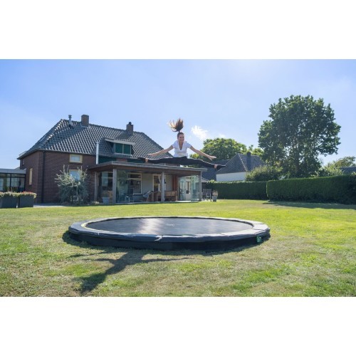 EXIT Silhouette zemes sporta batuts ø427cm - melns