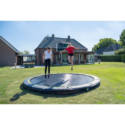 EXIT Silhouette zemes sporta batuts ø427cm - melns