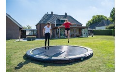 EXIT Silhouette zemes sporta batuts ø427cm - melns