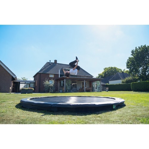 EXIT Silhouette zemes sporta batuts ø427cm - melns