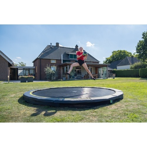 EXIT Silhouette zemes sporta batuts ø427cm - melns