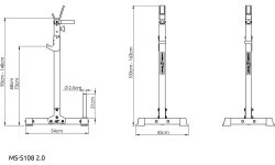 Multilevel barbell stands (2 pieces) with assistance MS-S108 2.0 - Marbo Sport