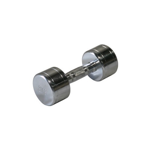 Стальная хромированная гантель Bauer Fitness 8 кг AC-1518