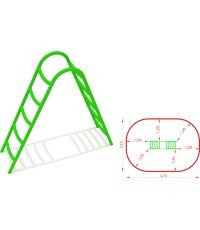Metalinės laipiojimo kopėtėlės modelis CM-0008x2