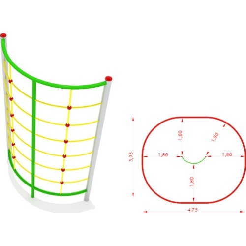 Metal Climbing Wall Model CM-0015x2