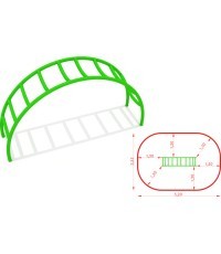 Metalinės laipiojimo kopėtėlės modelis CM-0010x2