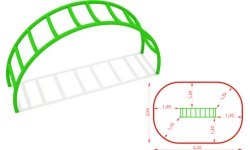 Металлическая лестница для лазания, модель CM-0010x2