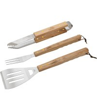 Barbecue Tools Set Cattara Wood - 3 pcs