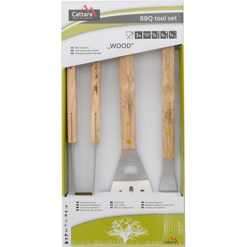 Barbecue Tools Set Cattara Wood - 3 pcs