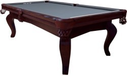 Billiard Table, Pool, Salem, 8 ft., walnut, Club Cloth yellow green