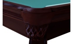 Billiard Table, Pool, Salem, 8 ft., walnut, Club Cloth yellow green