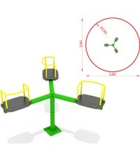 Three-seated Carousel Model KM-0004T