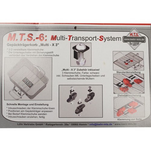 Bagāžas nodalījuma soma MTS // metāla (melna)