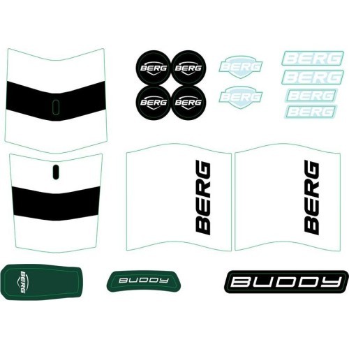 Buddy 2.0 uzlīmju komplekts, Retro Green