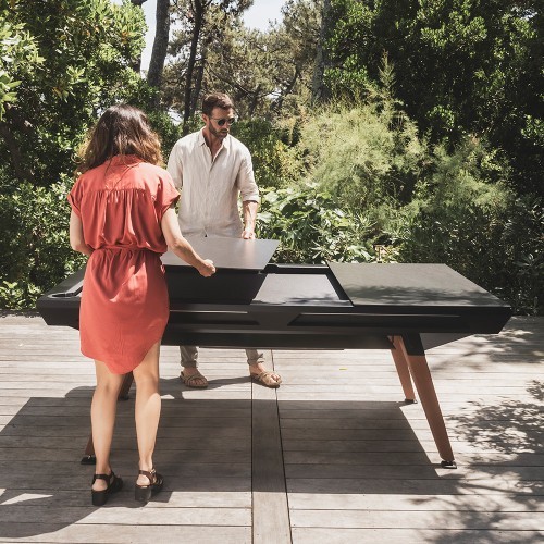 Origin Outdoor Tabletops - Black Frame - Stone Origin Black