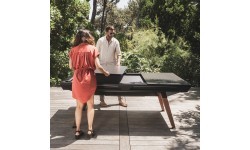Biljarda galds Origin Outdoor – melns rāmis – Stone Origin Black