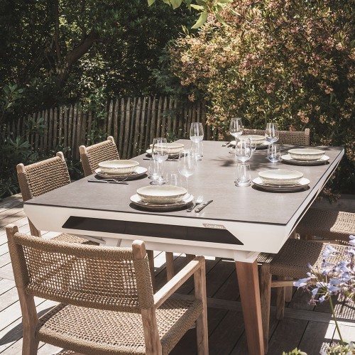 Origin Outdoor galda virsmas – balts rāmis – Stone Origin White