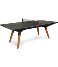 Āra galda tenisa galds Play-Style Origin Medium, melns, ar auduma tīkliņu