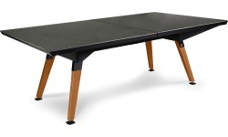 Āra galda tenisa galds Play-Style Origin Medium, melns, ar auduma tīkliņu