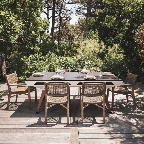 Origin Outdoor Tabletops - White Frame - Wood Origin White