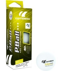 Мячи для настольного тенниса Cornilleau P-Ball ABS Evolution 3***, белые, 3 шт.