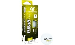 Cornilleau P-Ball ABS Evolution 3*** galda tenisa bumbiņas, baltas, 3 gab.