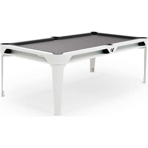 Hyphen Outdoor Pool table White Frame / Light Grey Cloth - Dark Grey - No top