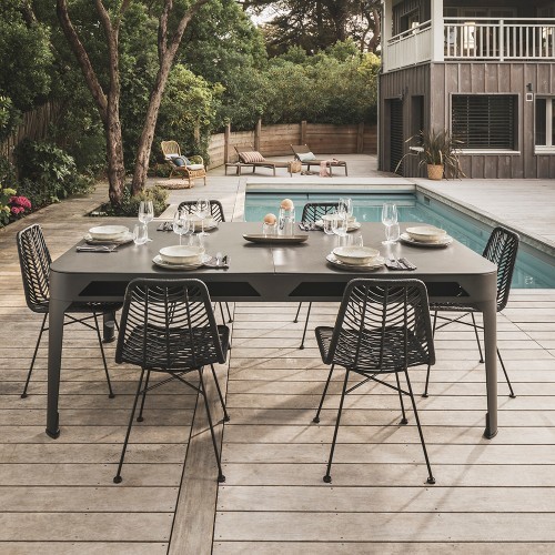 Hyphen Outdoor Pool table Black Frame / Light Grey Cloth - Dark Grey - No top