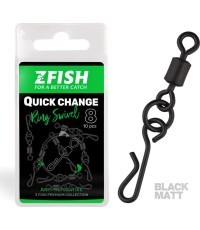 'ZFISH Quick Change Ring Swivel Matt size 8