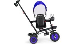 Bērnu trīsriteņu ratiņi 3in1 grozāms sēdeklis ar jumtiņu zils ECOTOYS