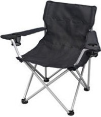 Saliekams krēsls BasicNature Travel Comfort, melns