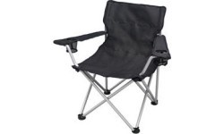 Saliekams krēsls BasicNature Travel Comfort, melns