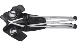 Saliekams krēsls BasicNature Travel Comfort, melns