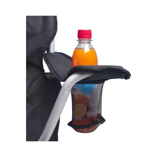 Saliekams krēsls BasicNature Travel Comfort, melns