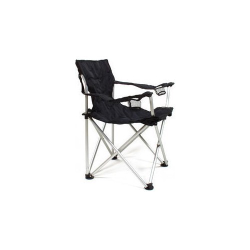 Saliekams krēsls BasicNature Travel Comfort, melns
