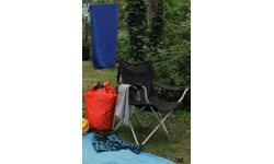 Saliekams krēsls BasicNature Travel Comfort, melns