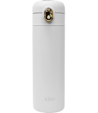 Termo pudele KIRO ar digitālo termometru KI166WH, 380 ml, balta