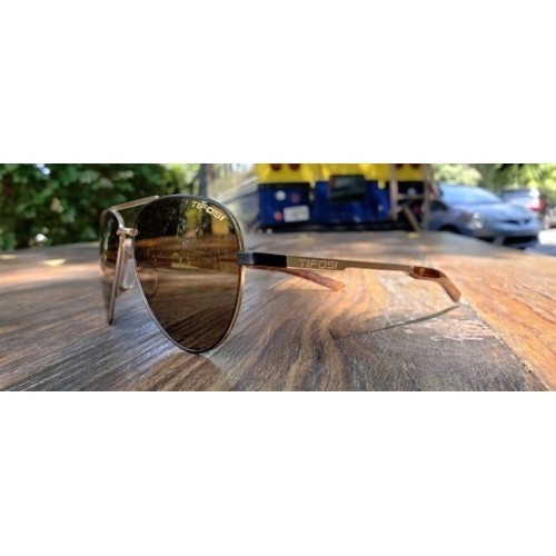 Солнцезащитные очки Tifosi Shwae Midnight Gold, коричневые, с УФ-защитой