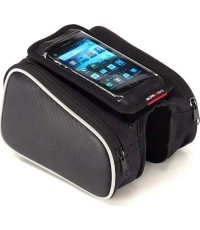 Bag with 2 pockets on frame with phone case BONIN L 17x9cm (black)