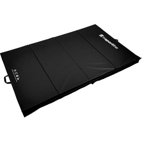 Складной гимнастический мат inSPORTline Quad fold 200 x 120 x 5 cm - Чёрный