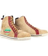 Motocikla apavi W-TEC SmokinJoe - Beige with Red Stripe