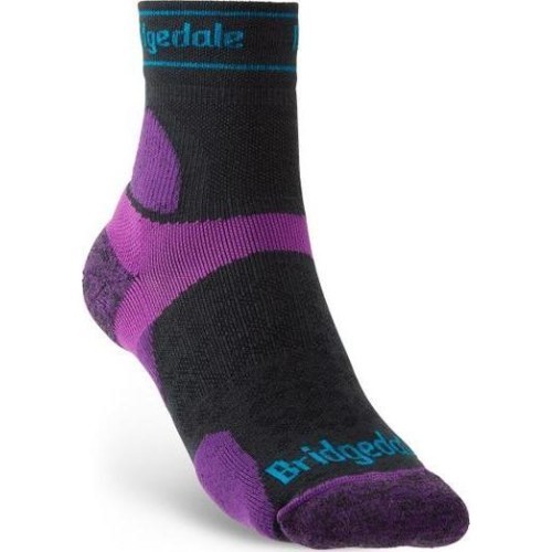 Zeķes Bridgedale TrailRun Merino, violetas/melnas - 260