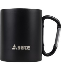 Кружка YATE с карабином, 0,3 л, нержавеющая сталь, чёрная