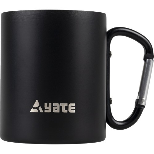 Кружка YATE с карабином, 0,3 л, нержавеющая сталь, чёрная